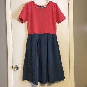 Color block Lularoe Amelia dress